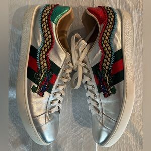 Gucci Ace Retro 80's Stripe 9 Leather Low Top Men's Sneakers GG-S0805P-0007 For  Sale at 1stDibs